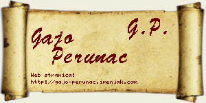 Gajo Perunac vizit kartica